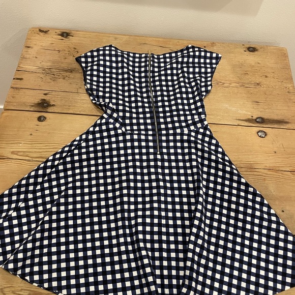 Kate Spade Navy and White Pointe Fiorella Dress Medium - Picture 4 of 7
